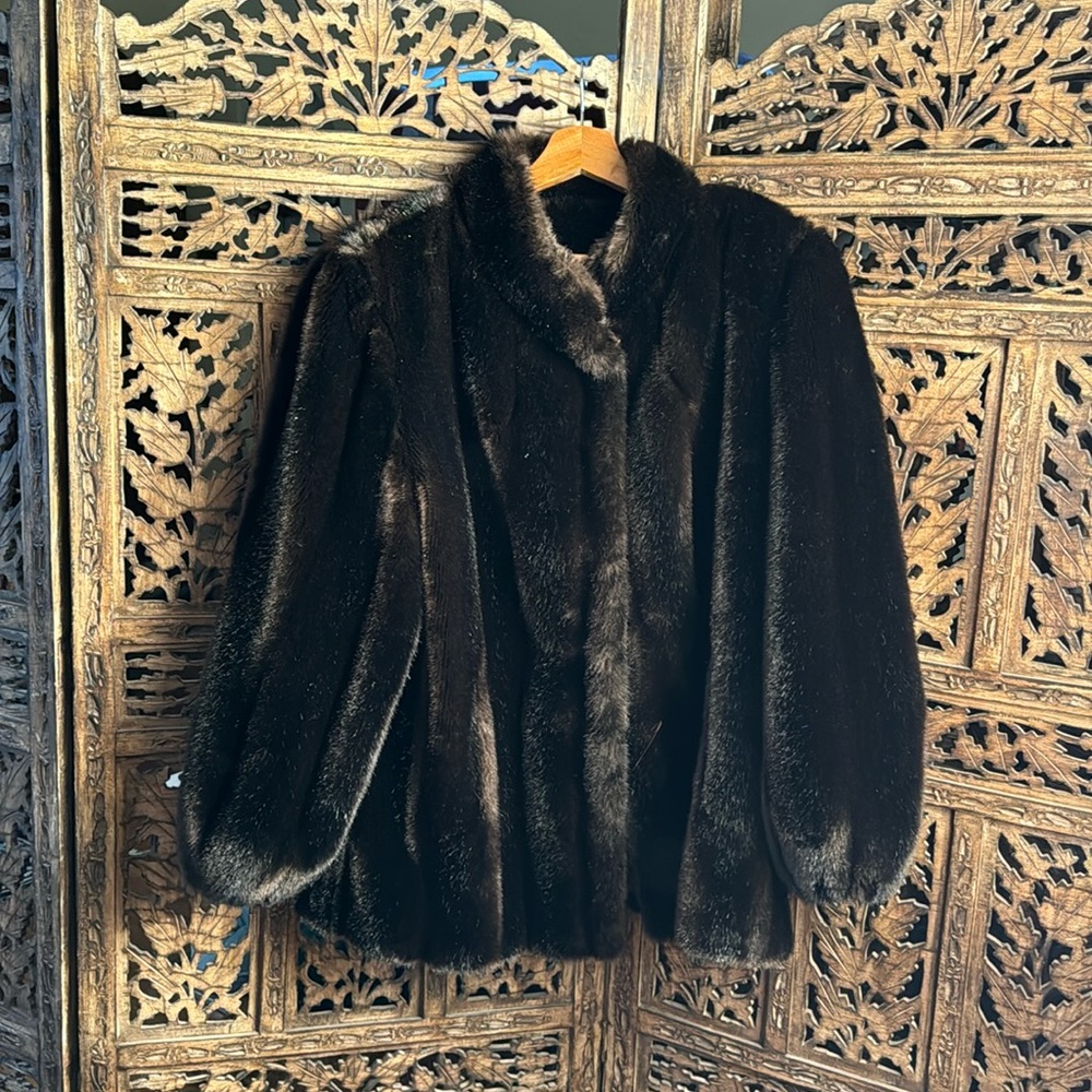 Vintage faux fur coat.